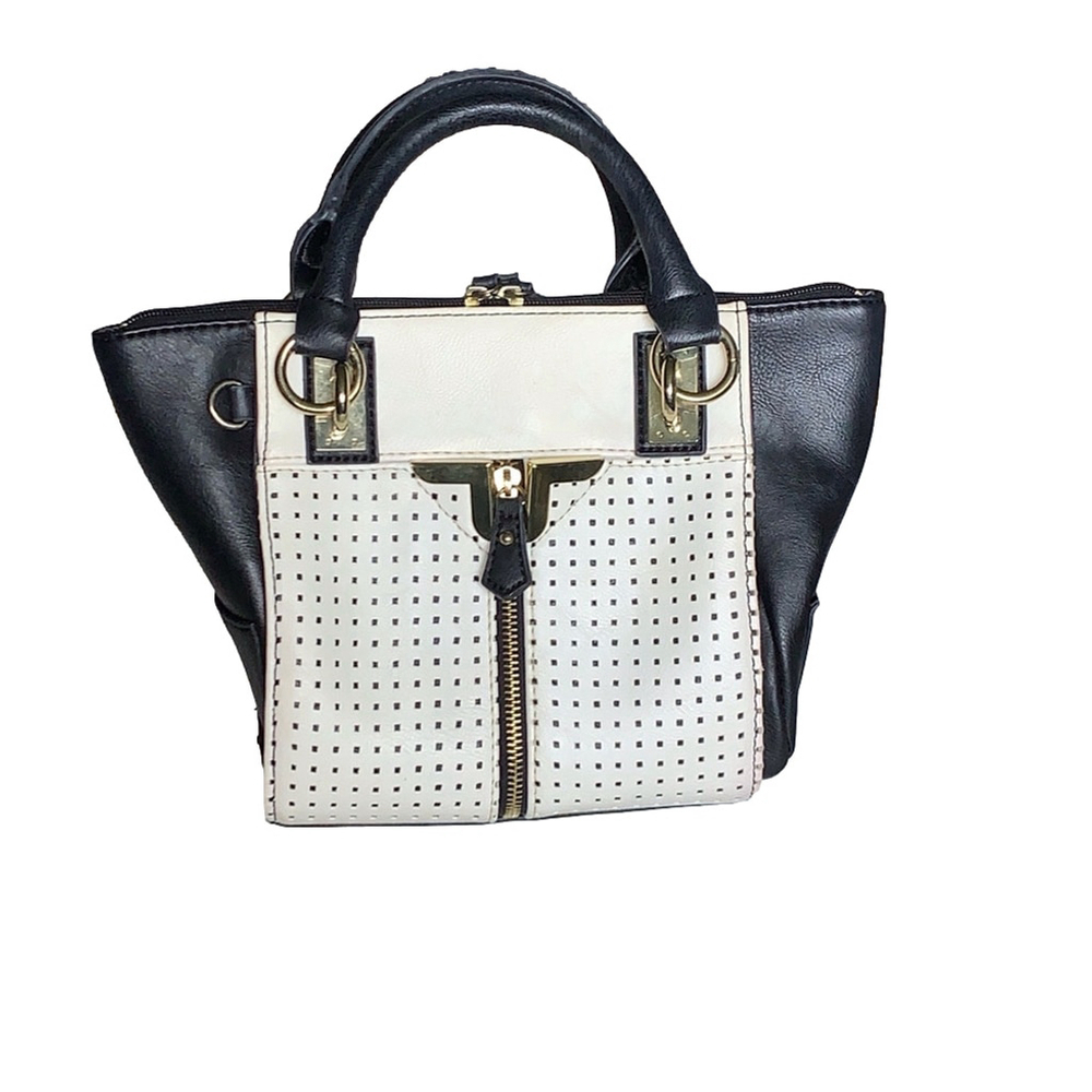 Danielle Nicole Handbag Black and Off White